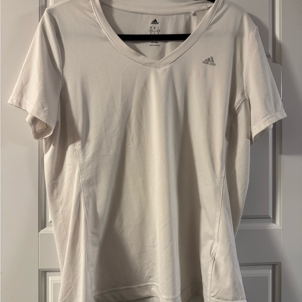 Adidas Women's Classic White V-Neck Tee
